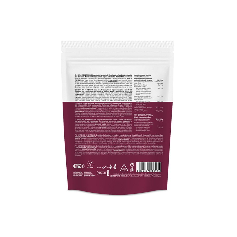 NITRO PRO - BEETROOT 290 GR - Imagen 2