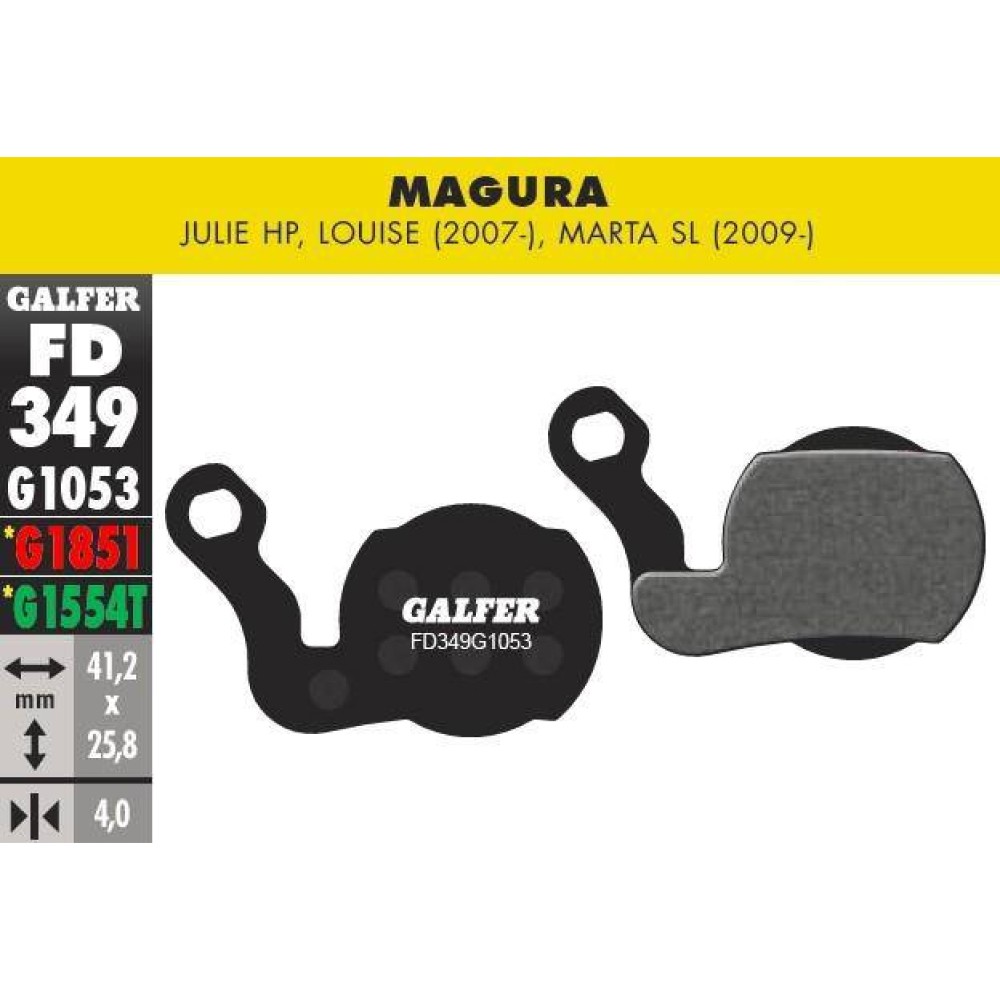 PASTILLA DE FRENO FD349 - GALFER BIKE
